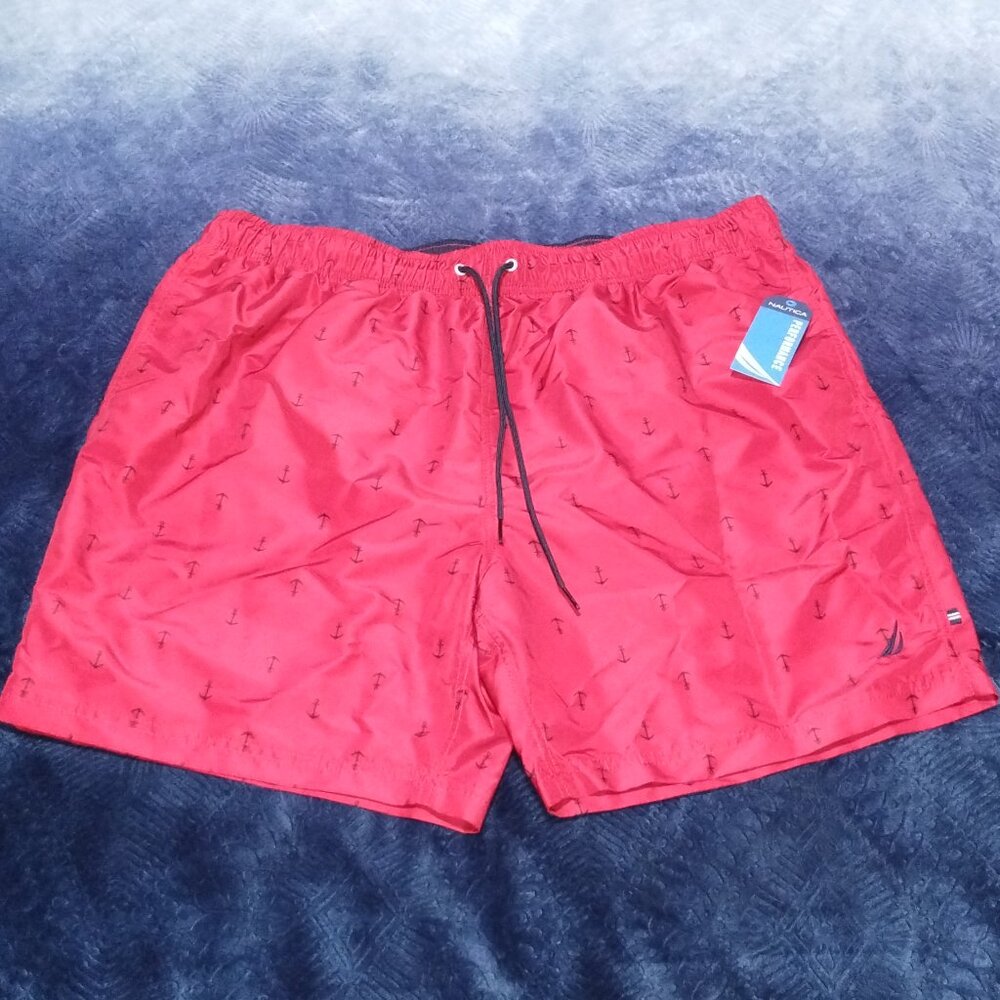 Men's Nautica Quick Dry Performance Swim Trunks. Size XXL. NWT.
